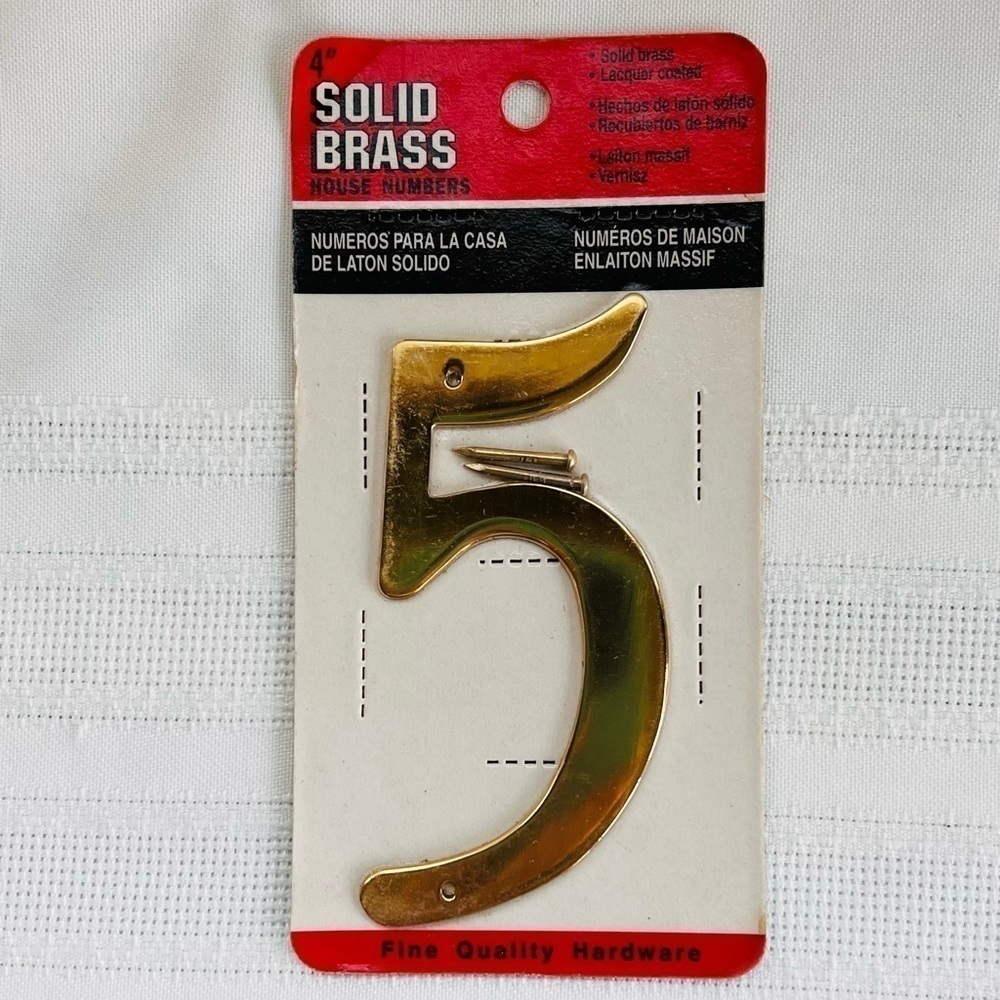 $5‎ ADD ON with $15+ Bundle Solid Brass 4-Inch Nail-On Traditional # 5 New